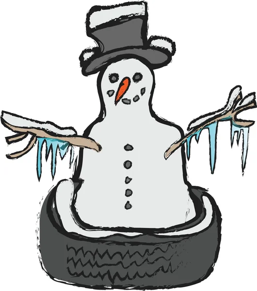 Χιονάνθρωπος της κινουμένων σχεδίων — Φωτογραφία Αρχείου