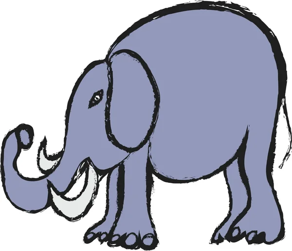 Doodle olifant — Stockfoto