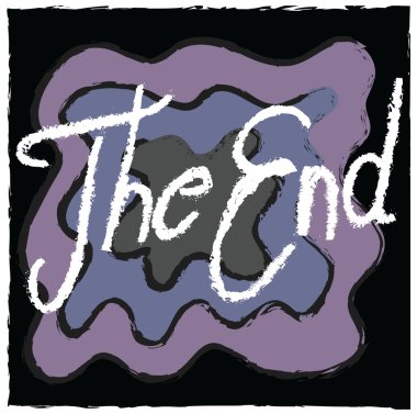 Çizgi film retro film bitiş ekran