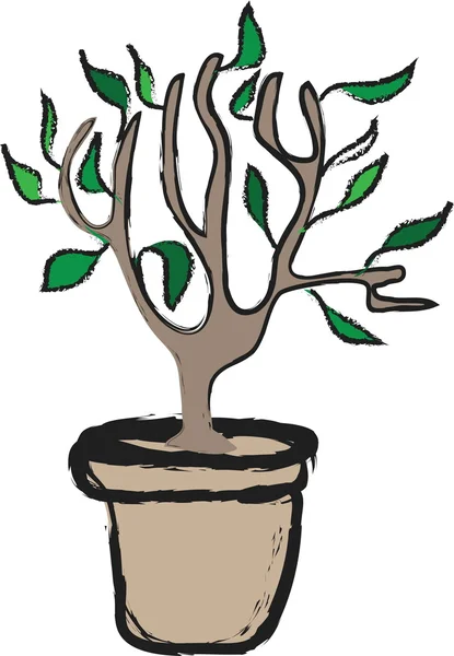 Cartoon potted plant — Stock Photo, Image