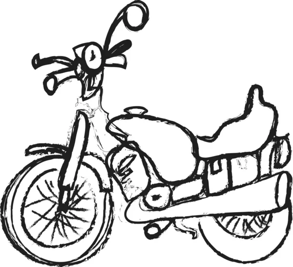 Cartoon retro motorfiets — Stockfoto