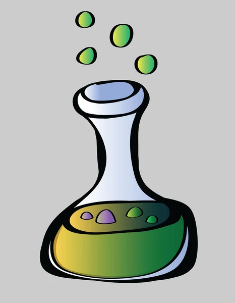 Kreslený laboratorní skleněná láhev — Stock fotografie