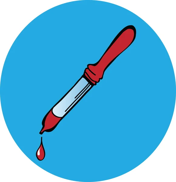 Ilustrace z kapky krve a lékařské pipetou — Stock fotografie