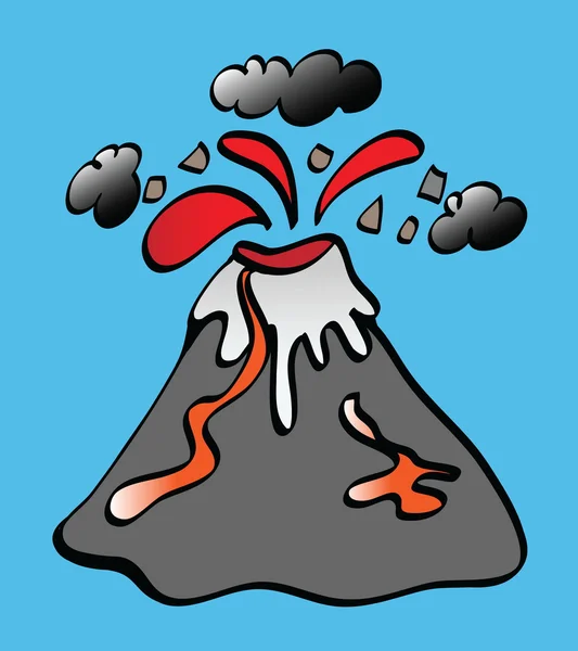 卡通火山 — 图库照片
