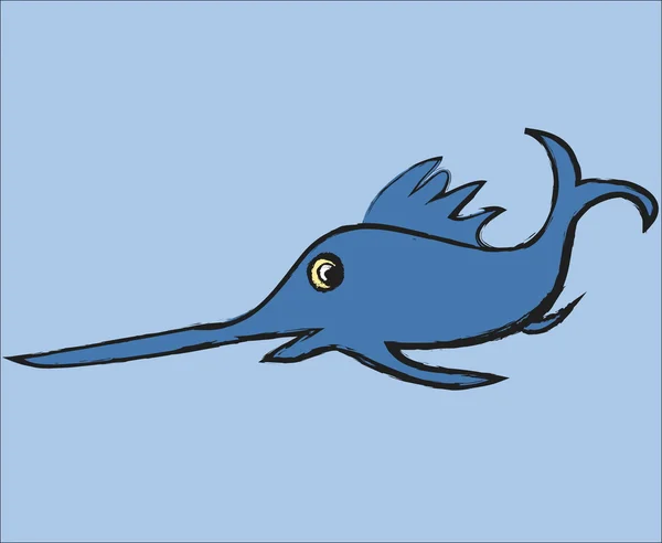 Atlantic sailfish cartoon — Stockfoto