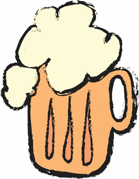 Kreslený hrnek piva — Stock fotografie