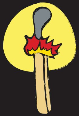 Çizgi film grunge kibriti