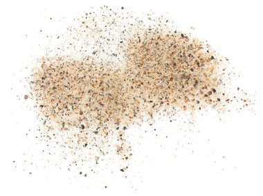 Beyaz arka plan üzerinde izole kazık kum