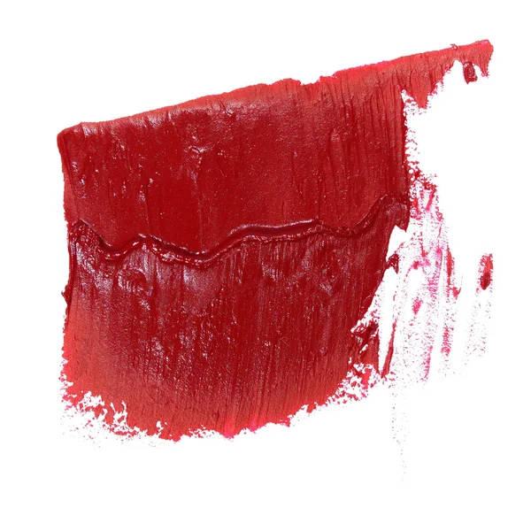 Rode grunge brush lijnen olieverf geïsoleerd op witte achtergrond — Stockfoto