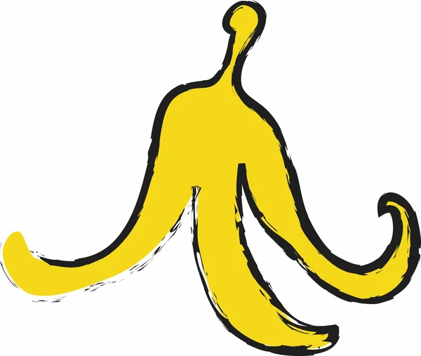 Banana peal, cartoon — Stock Photo, Image