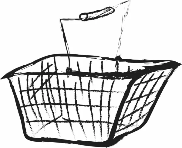 Shopping basket cartoon — Stock Photo, Image