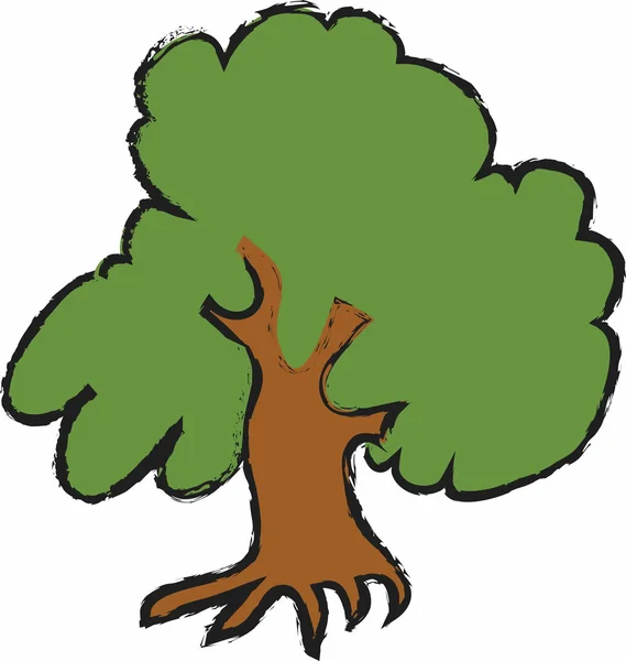 Ağaç karikatür — Stok fotoğraf