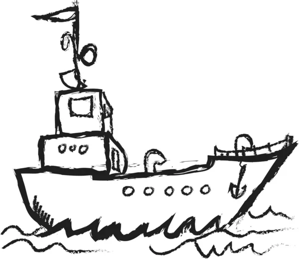 Cartoon schip — Stockfoto