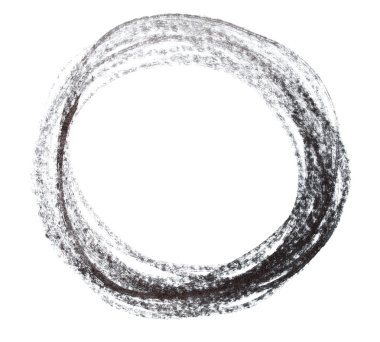 Siyah kalemi beyaz izole yuvarlak doku yumurtadan