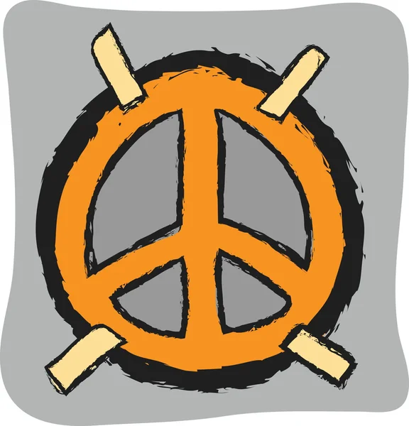 Cartoon peace-tecken — Stockfoto