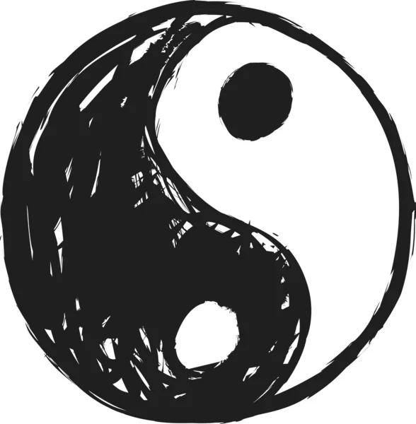 Cartoon ying och yang — Stockfoto