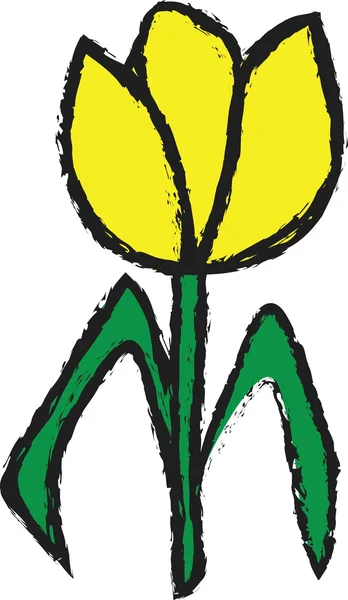 Tulipan kreskówkowy — Zdjęcie stockowe