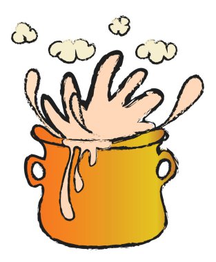 karikatür pot pişirme