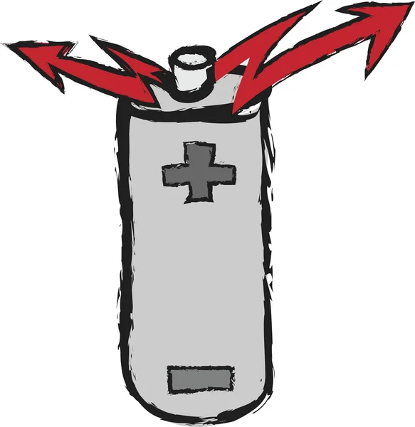 Cartoon batterij — Stockfoto