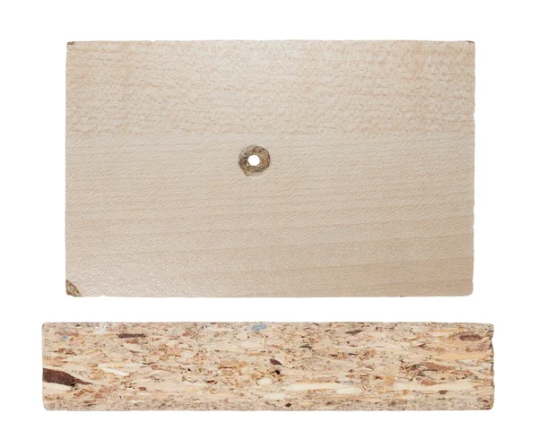 Textura de madera contrachapada vieja con agujero — Foto de Stock