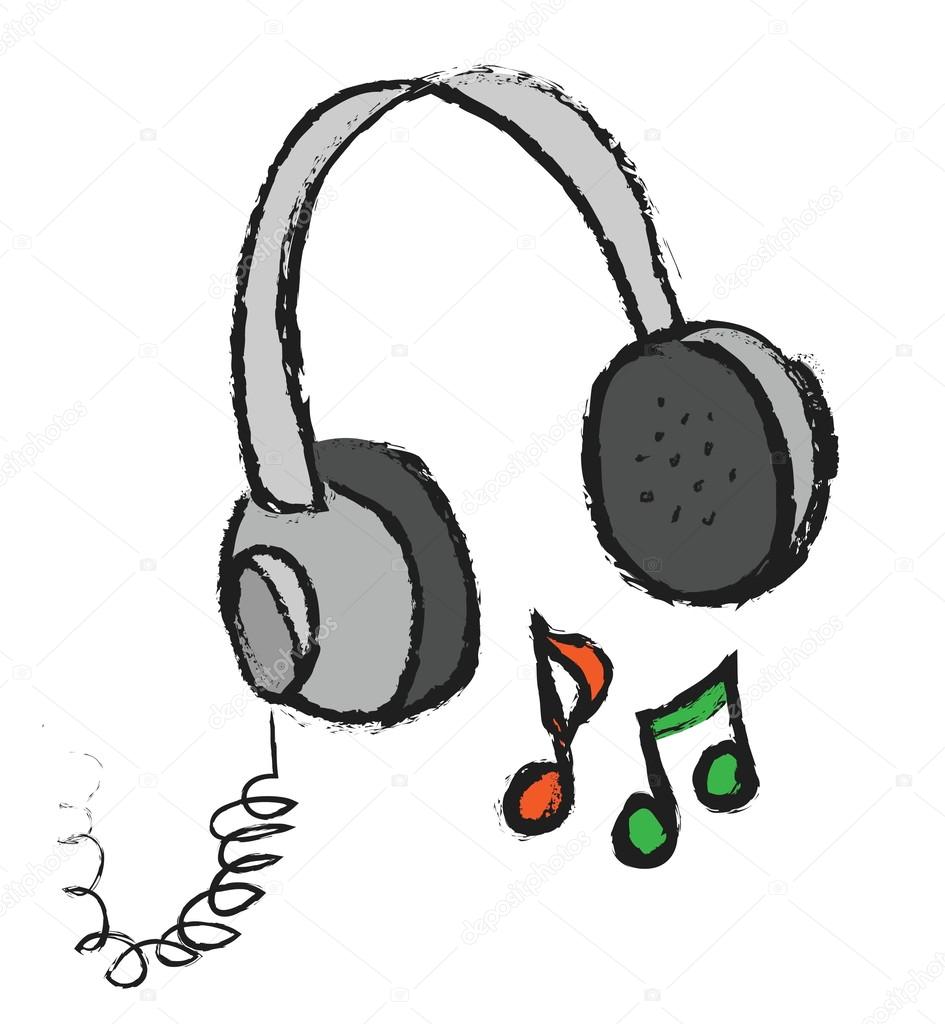 Doodle headphones Stock Photo by ©dusan964 63226931