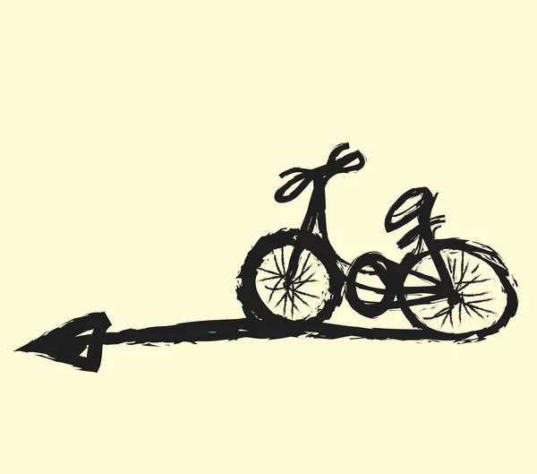 Concepto de Doodle bicicleta ilustración — Foto de Stock