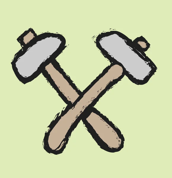 Doodle  symbol hammer — Stock Photo, Image