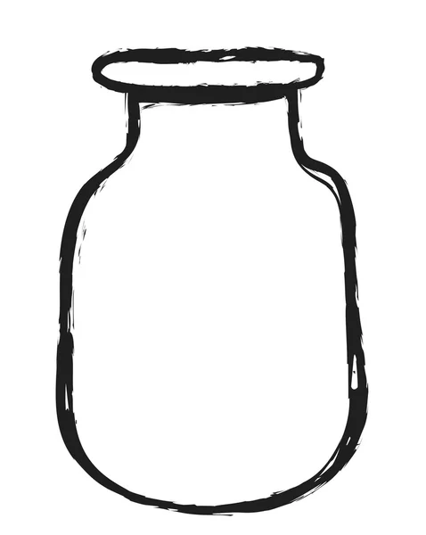 Doodle blank glass jar — Stock Photo, Image