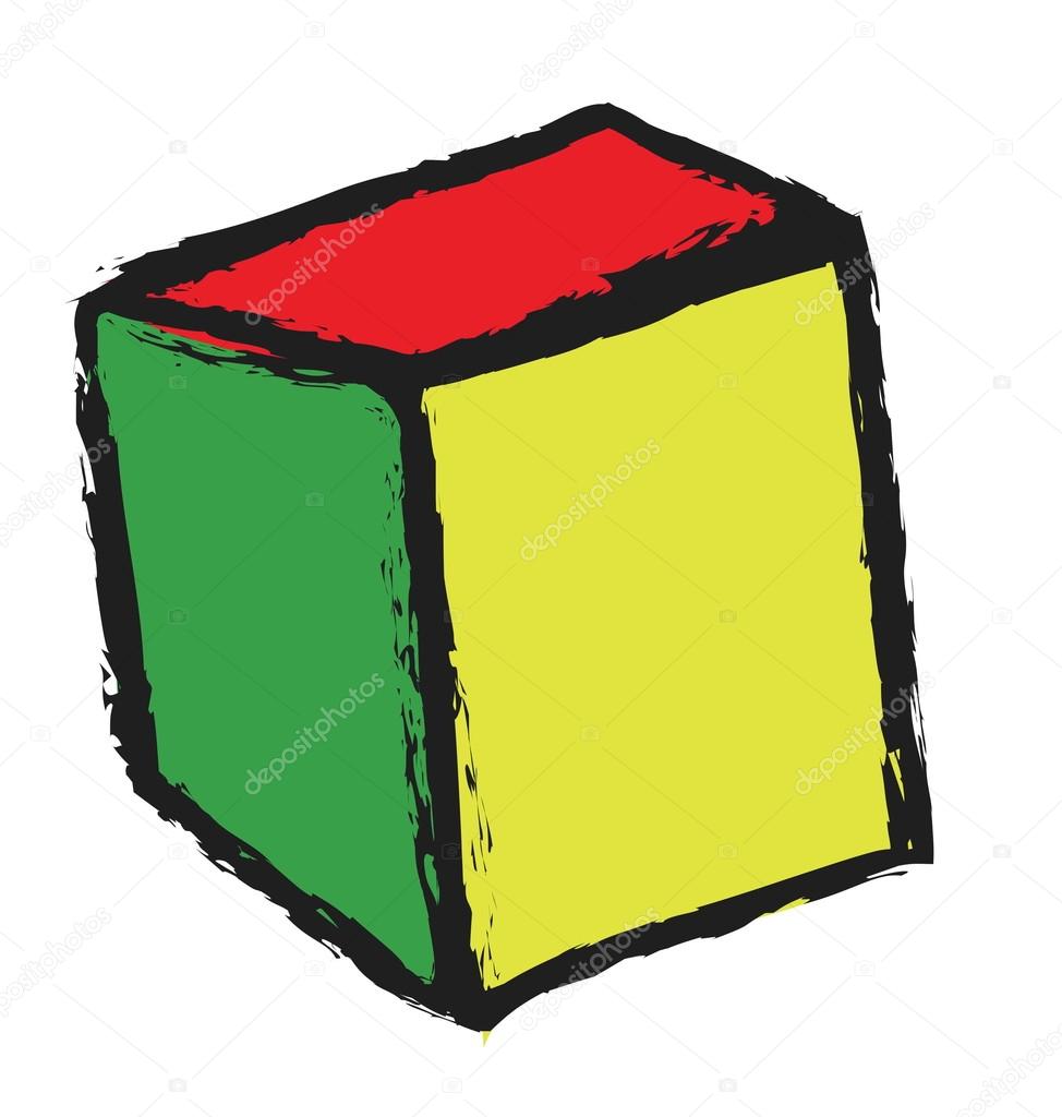 Doodle cube design element Stock Photo by ©dusan964 64339431