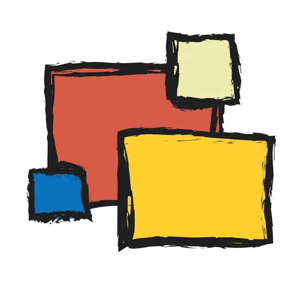 Doodle Farbe Quadrate Hintergrund — Stockfoto