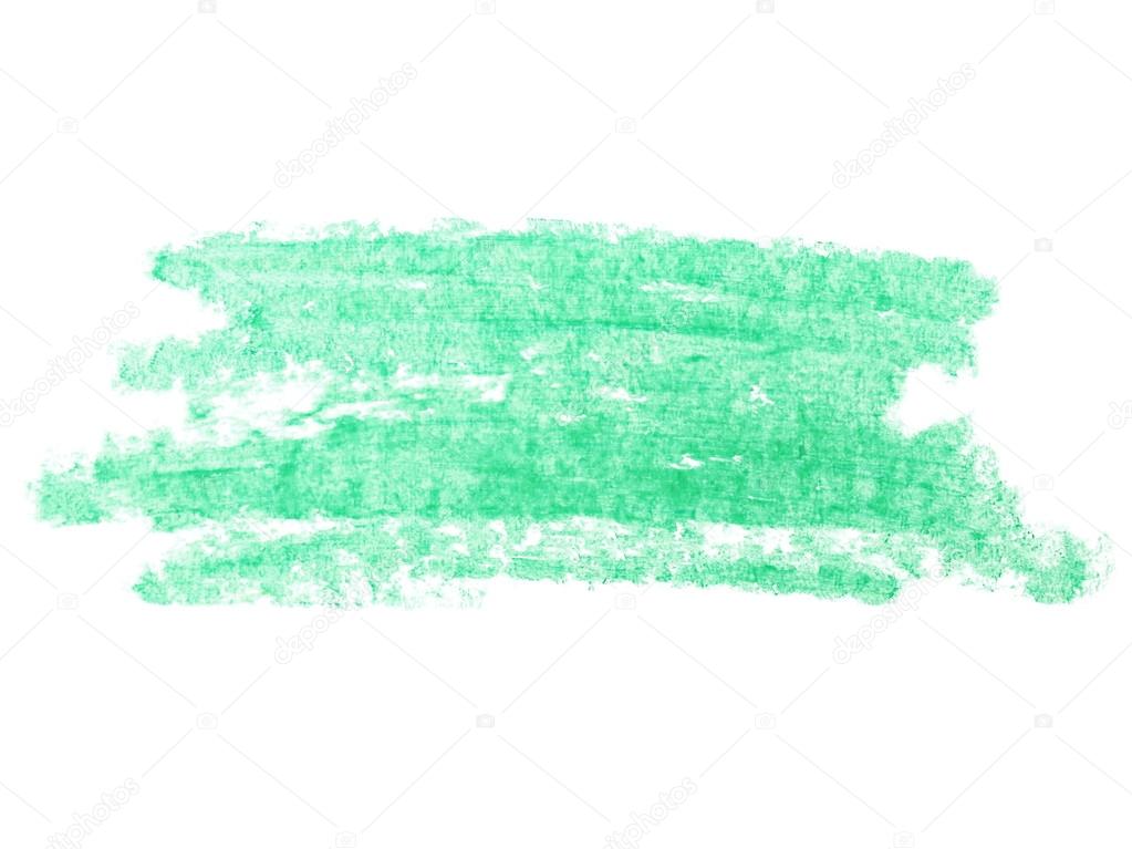 Grunge green wax pastel crayon