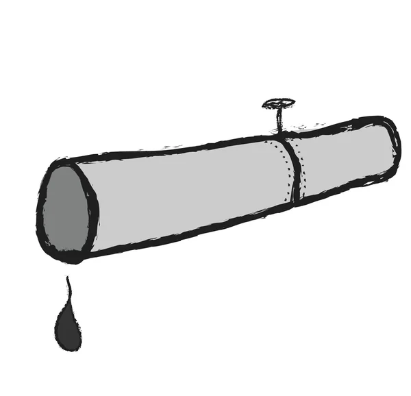 Doodle concept oliepijpleiding — Stockfoto