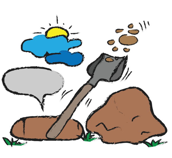 Рытье ямы и речь пузыря
