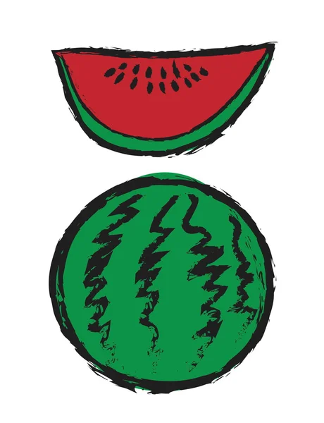 Doodle watermelon — Stock Photo, Image