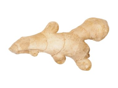 Beyaz arkaplanda zencefil izole