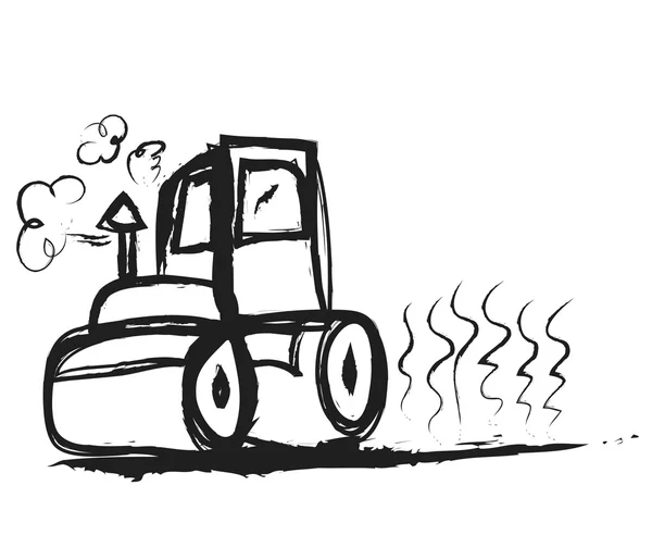 Doodle steamroller — Stock Photo, Image