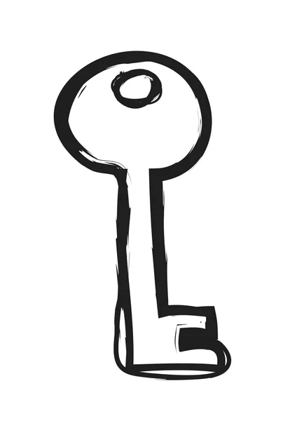 Doodle old key — Stock Photo, Image