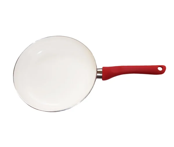 Ceramic frying pan isolated on white background — Stock Photo, Image