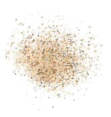 Beyaz arka plan ve doku izole kazık kum