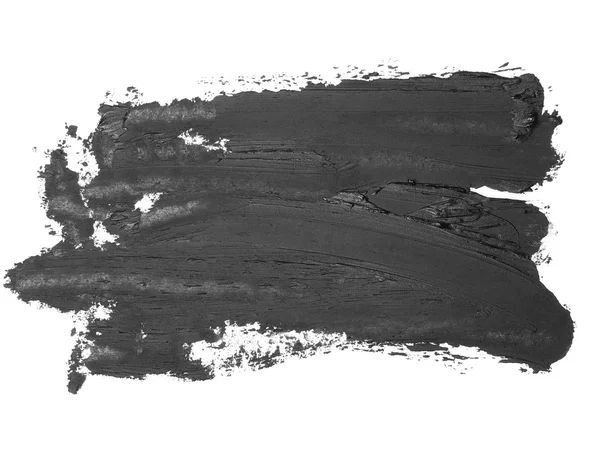 Photo noir grunge coups de pinceau peinture à l'huile isolé sur fond blanc — Photo