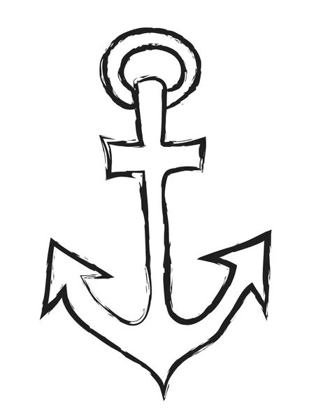 Doodle anchor — Stock Photo, Image