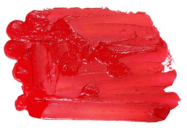fotoğraf kırmızı grunge fırça darbeleri beyaz arka plan üzerinde izole boya petrol