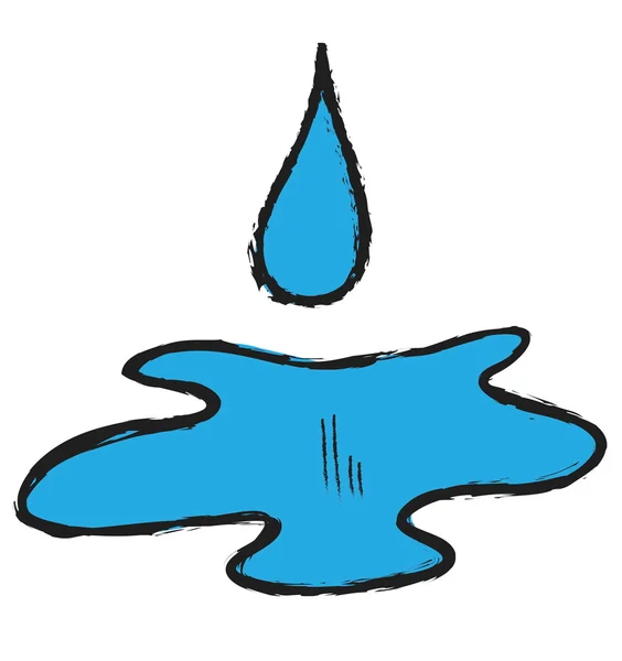 Doodle kapičky vody — Stock fotografie