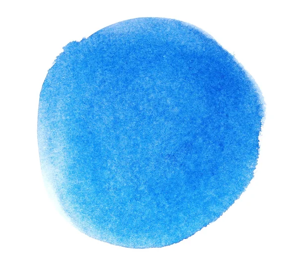 Pennellate dipinte a mano inchiostro blu isolate su bianco — Foto Stock