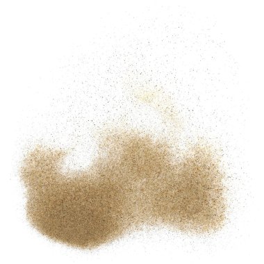yığın çöl kumu beyaz arkaplanda izole