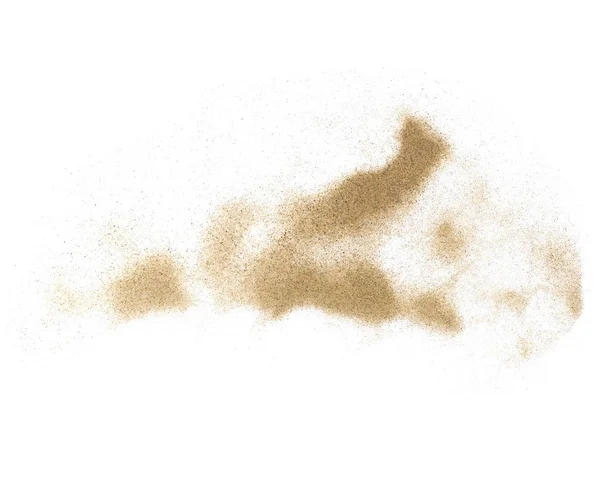 Кучи песка пустыни изолированы на белом фоне — стоковое фото