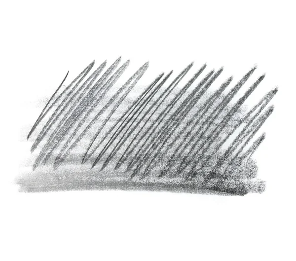 Hatching grunge texture crayon graphite isolé sur blanc — Photo