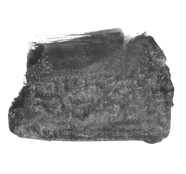 Foto tinta negra pinceladas pintadas a mano aisladas sobre fondo blanco, textura de papel grunge —  Fotos de Stock