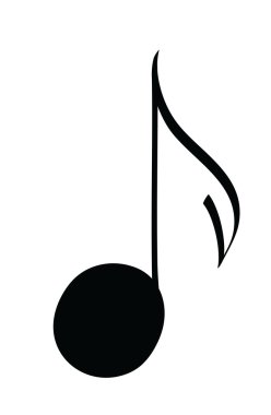 Çizgi film müzik notaları simgesi