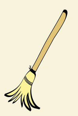 Çizgi film süpürge simgesi